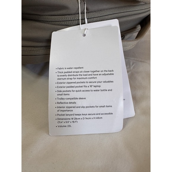 New Lululemon Double-Zip Backpack 22L Warm Ash Gray Laptop Holder Travel Bag - Picture 13 of 14